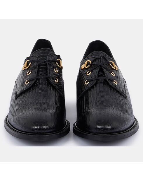 Derbies en Cuir python noires