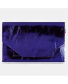 Pochette en Cuir Fred Mif chrome/violet - 11x17x1 cm