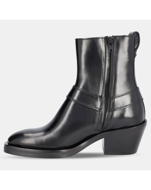 Boots en Cuir noires - Talon 5,5 cm