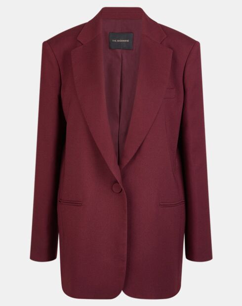 Blazer Guia - Oversized rouge foncé