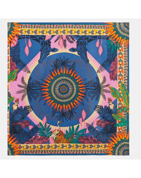 Foulard Plume multicolore  50x50 cm