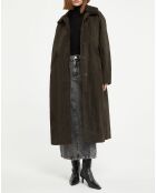 Manteau long Diana vert foncé