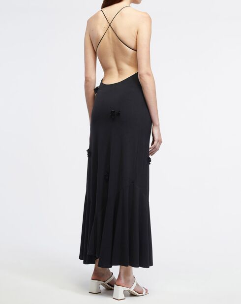 Robe Trapani Fleurs noire