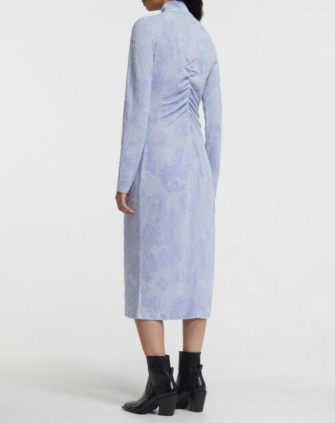 Robe Freya Floral Relief Jersey bleu/blanc