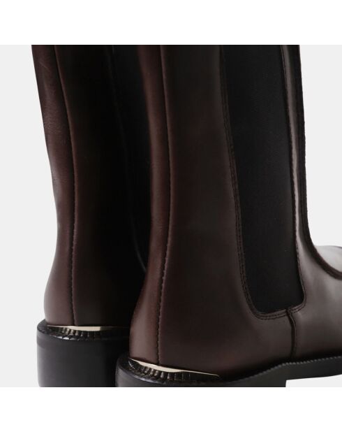 Chelsea boots en Cuir Mare marron