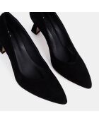 Escarpins en Cuir bout pointu noirs - Talon 7 cm