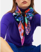 Foulard Motif Geom multicolore  130x130 cm