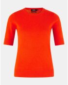 Pull 100% Cachemire manches courtes Difi orange