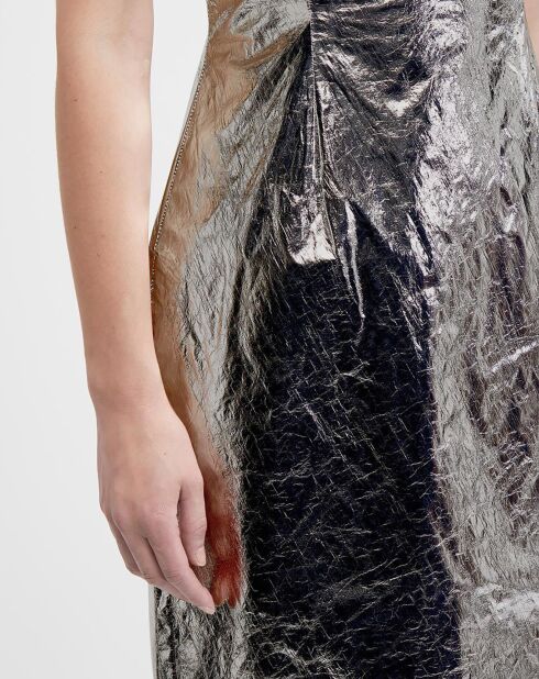 Robe Louise Crinkled Silv argentée