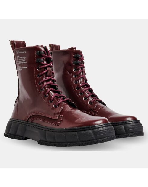 Boots vernies 1992 bordeaux