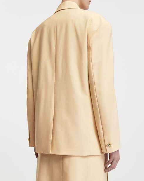 Blazer en Laine mélangée Enzo beige