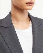 Veste en Laine mélangée Flannelle Sven 3 gris foncé