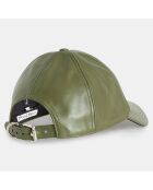 Casquette en Cuir Baseball olive