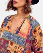 Robe 100% Soie Lela multicolore