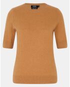 Pull 100% Cachemire manches courtes Difi camel