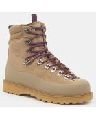 Boots en Velours de Cuir Everest beiges