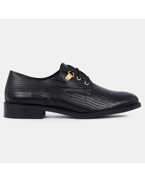 Derbies en Cuir python noires