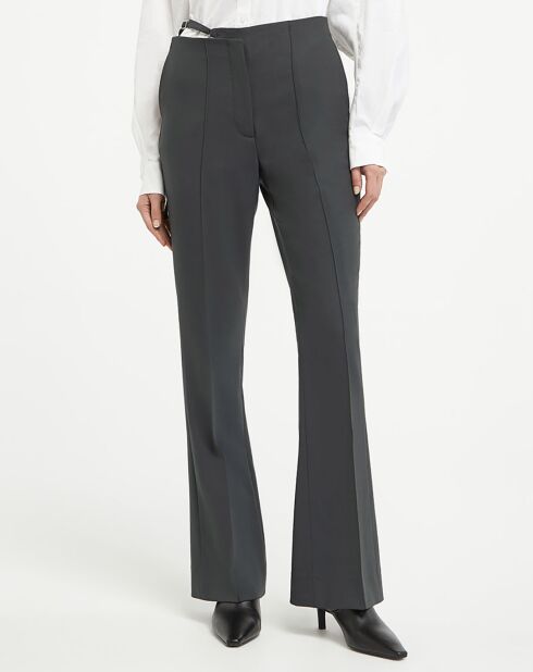 Pantalon en Laine mélangée Elis gris foncé
