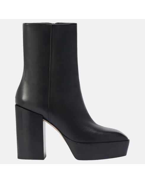 Boots en Cuir Berlin noires - Talon 11 cm