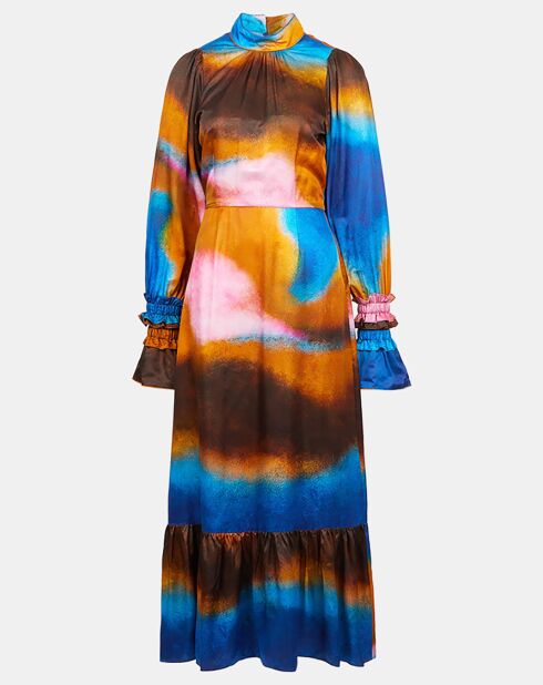 Robe en Soie mélangée Alina multicolore