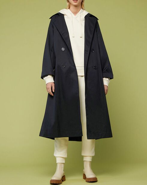 Trench en Coton Bio Oversize Marius noir