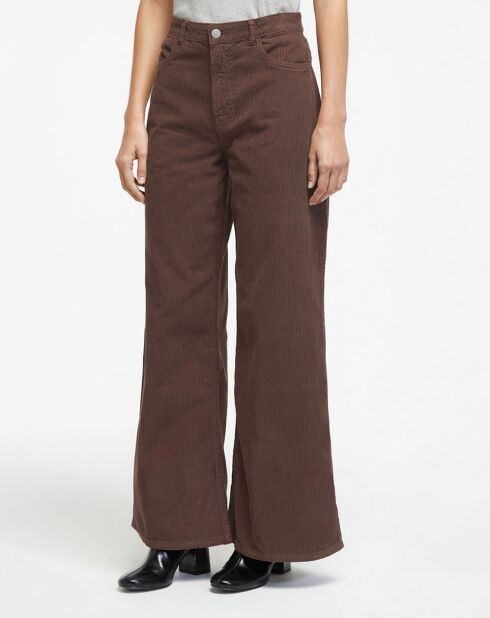 Pantalon en Velours côtelé Lenny 3 marron moyen