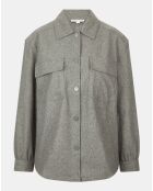 Chemise en Laine mélangée Landers Flannel gris foncé