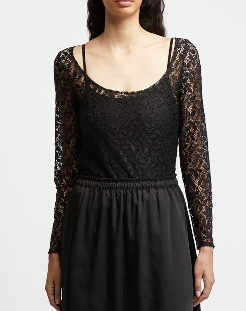 Top negro Corsica Lace