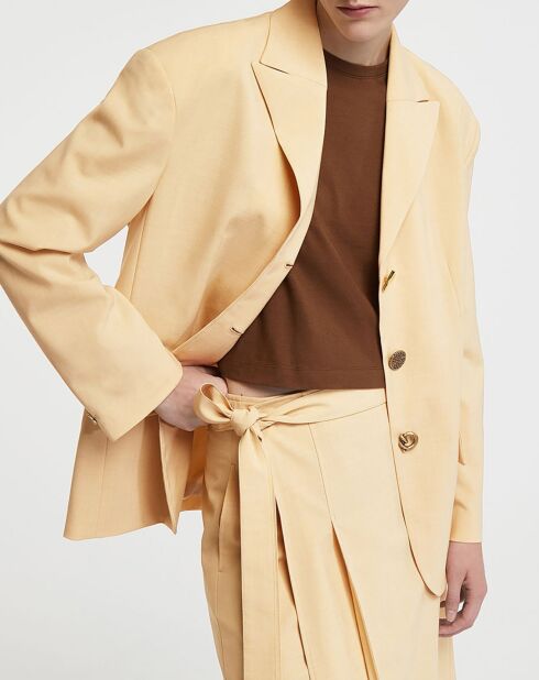 Blazer en Laine mélangée Enzo beige