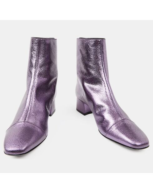 Boots en Cuir Solpo violettes