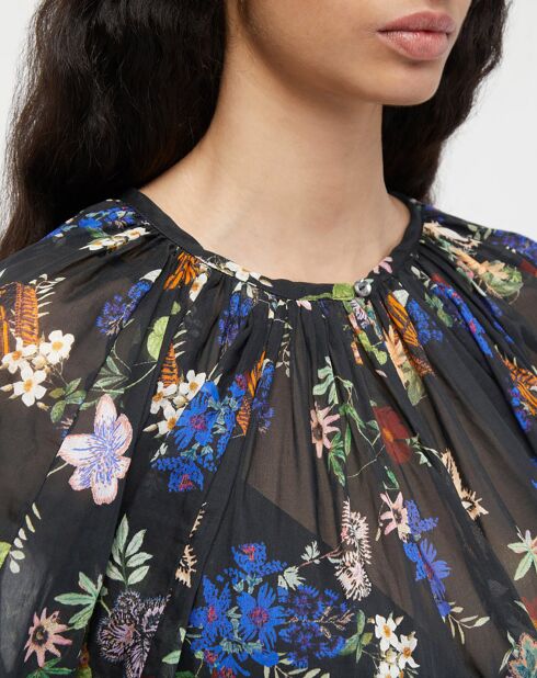 Blouse en Coton & Soie Belledejour Voile Bohem multicolore