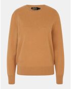 Pull 100% Cachemire col rond Zabri camel