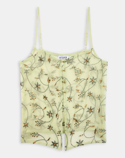 Top Sardena vert/jaune
