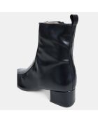 Bottines en Cuir Tichne noires