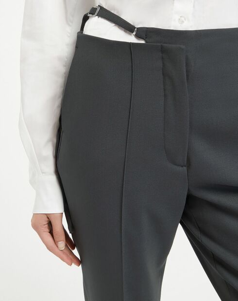 Pantalon en Laine mélangée Elis gris foncé