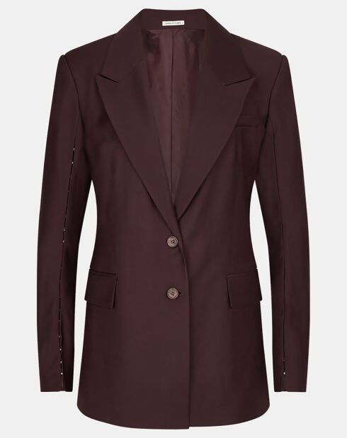 Veste en Laine mélangée Valentina bordeaux