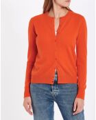 Cardigan 100% Cachemire Zacao orange