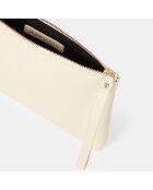 Pochette en Cuir Franka G blanc/gris - 18x26x1.5 cm