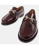 Mocassins en Cuir Polido mors rouge bordeaux