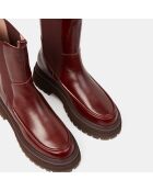 Chelsea Boots en Cuir semelle épaisse marron - Talon 4.5 cm