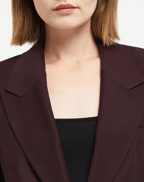 Veste en Laine mélangée Valentina bordeaux