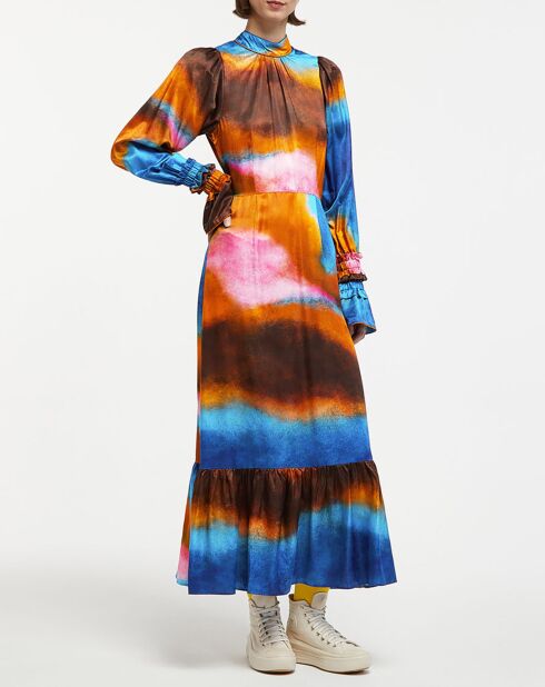 Robe en Soie mélangée Alina multicolore
