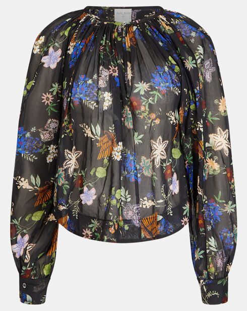 Blouse en Coton & Soie Belledejour Voile Bohem multicolore