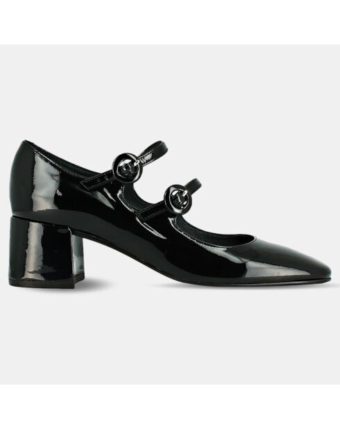Babies en Cuir verni Delou noires - Talon 5 cm