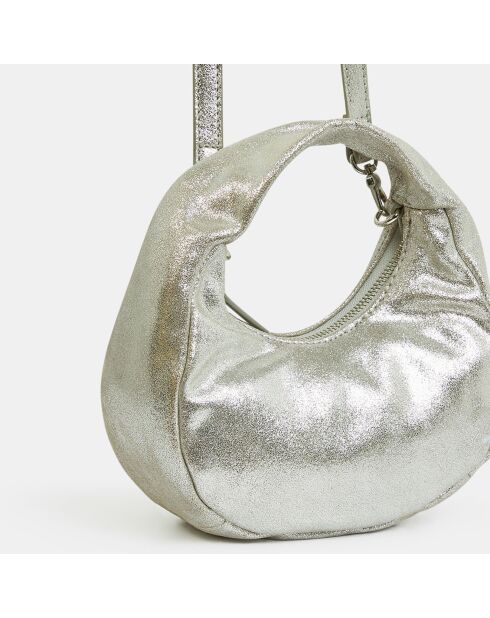 Sac à main en Cuir Mini Rudy métallisé - 18x21x8.5 cm