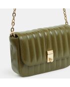 Sac bandoulière en Cuir Mini Jenna S vert kaki - 19x14x5 cm