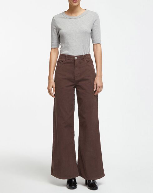 Pantalon en Velours côtelé Lenny 3 marron moyen