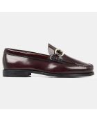 Mocassins en Cuir Polido mors rouge bordeaux