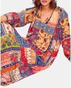 Robe 100% Soie Lela multicolore