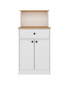 Meuble de rangement Mocha blanc/pin atlantique - 64x129x45 cm